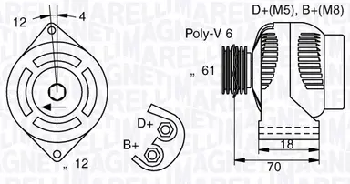 ALTERNADOR NUEVOA.R. 147/156 1,9 JT