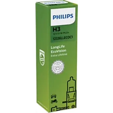 LAMPARA H3 LONGLIFE ECOVISION 12V55
