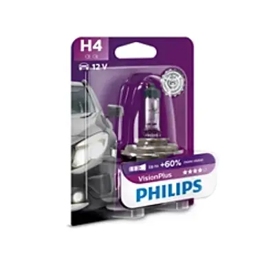 LAMPARA H4 VISIONPLUS 12V60/55W P43