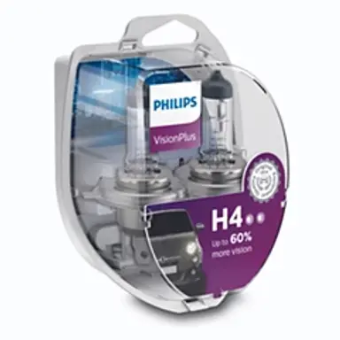 LAMPARA H4 VISIONPLUS 12V60/55W P43