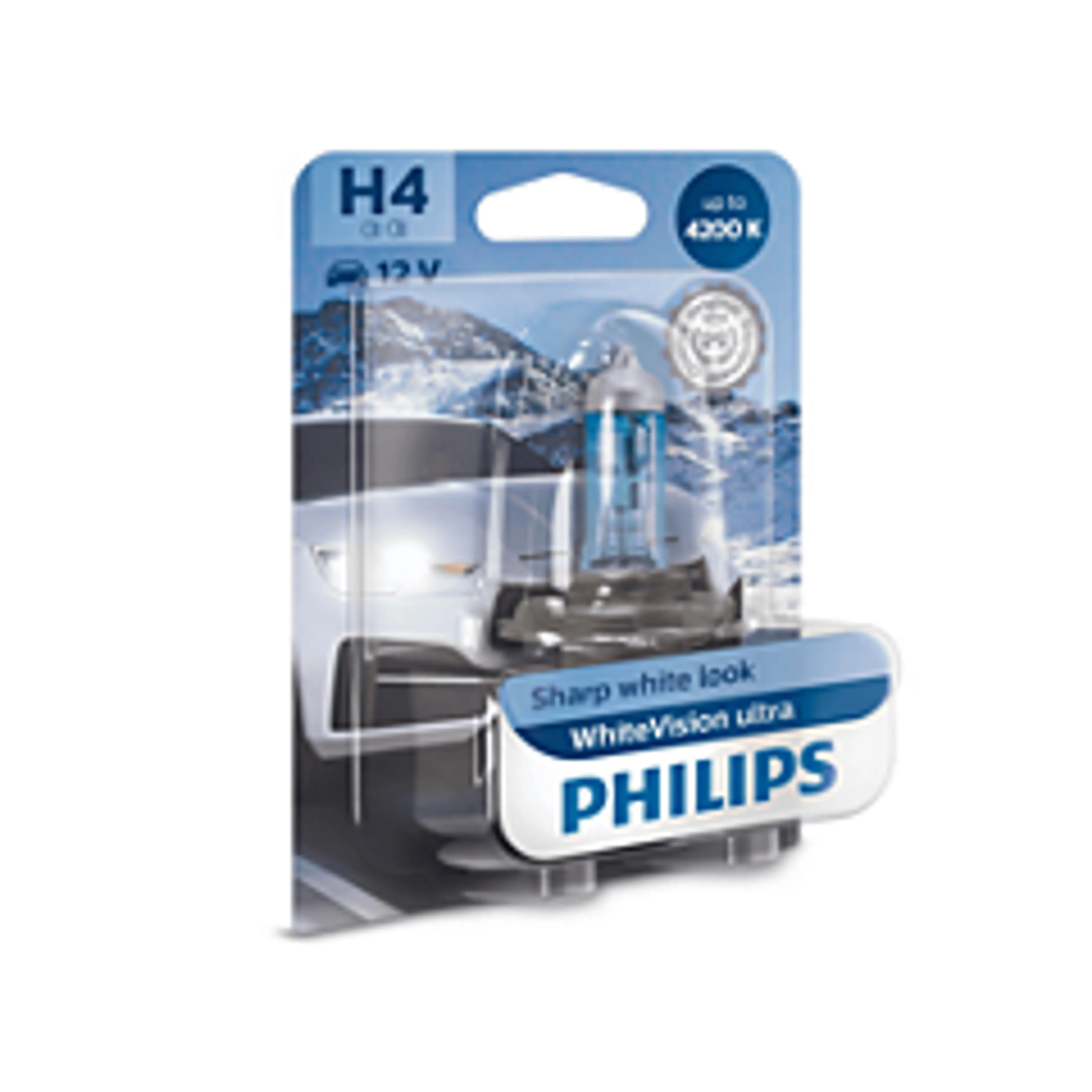 LAMPARA H4 WHITEVISION ULTRA 12V60/