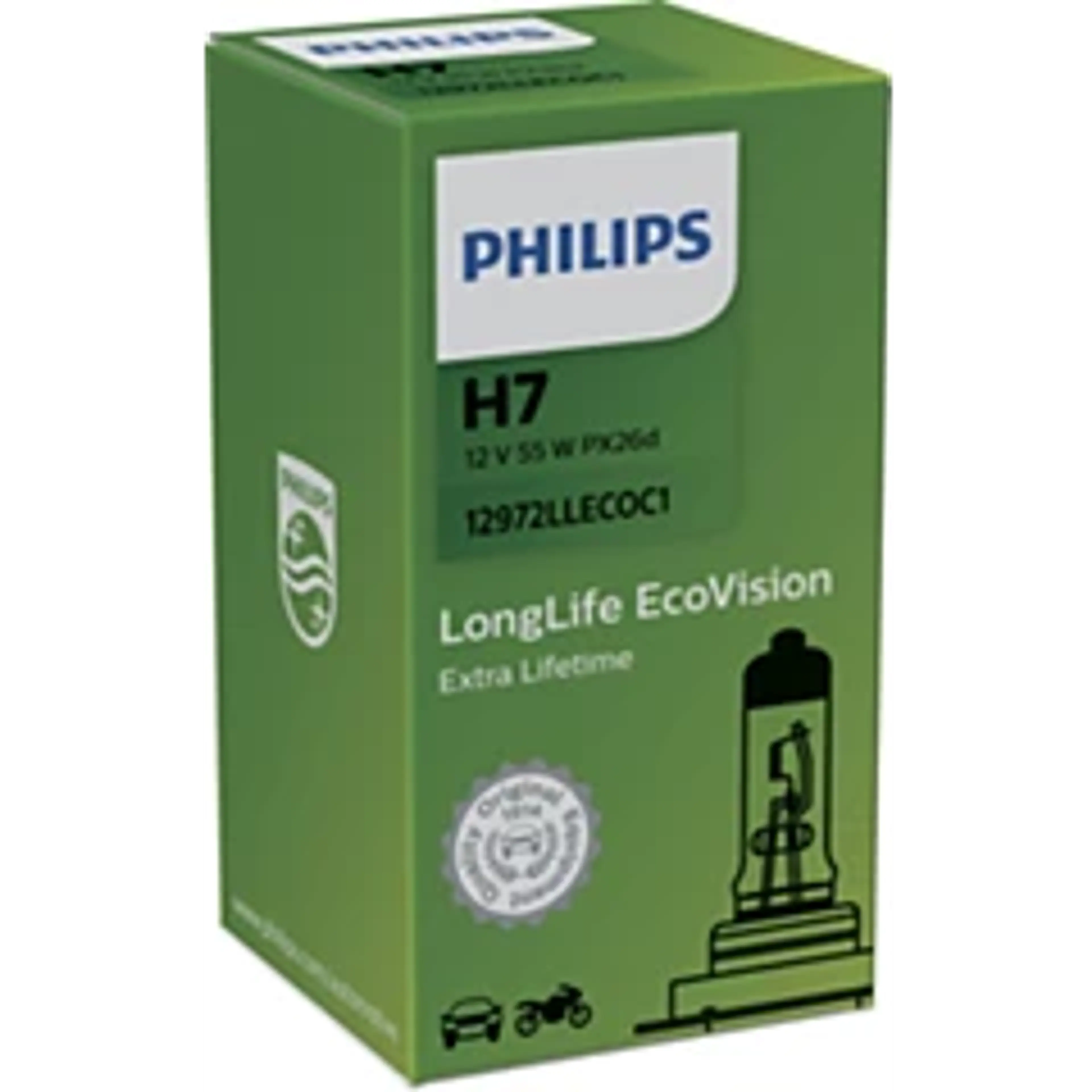 LAMPARA H7 LONGLIFE ECOVISION 12V55