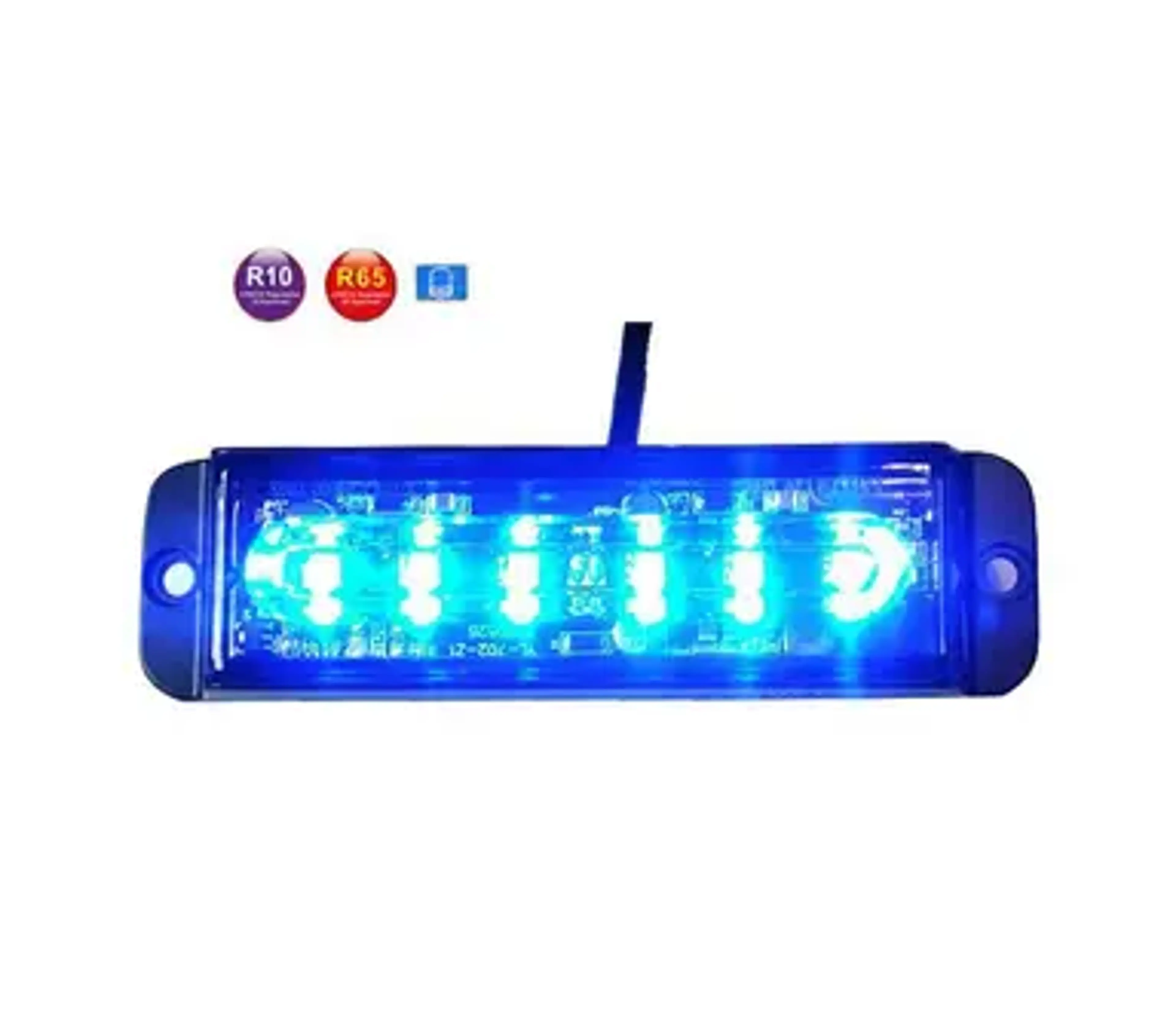 LUZ STROBO 6 LEDS AZUL