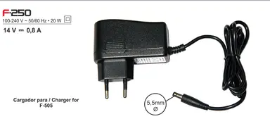 CARGADOR PARA F-505, CONECTOR DE 5,