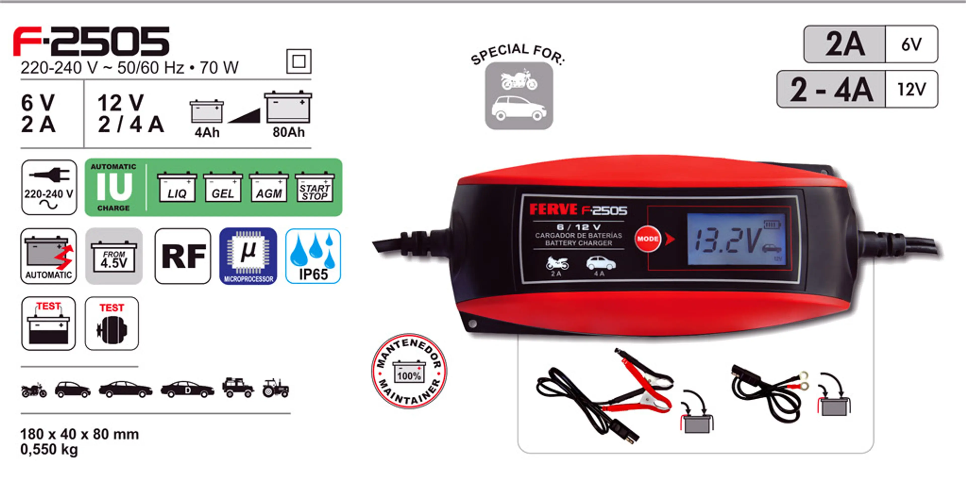 CARGADOR HF 6-12V 2-4A