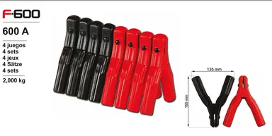 PINZA DE  600 A ROJA O NEGRA 1 UNID