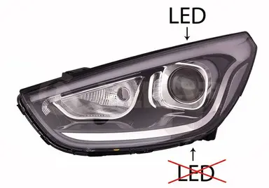 DERECHO,FARO,ELÉCTRICO, NEGRO, LED,