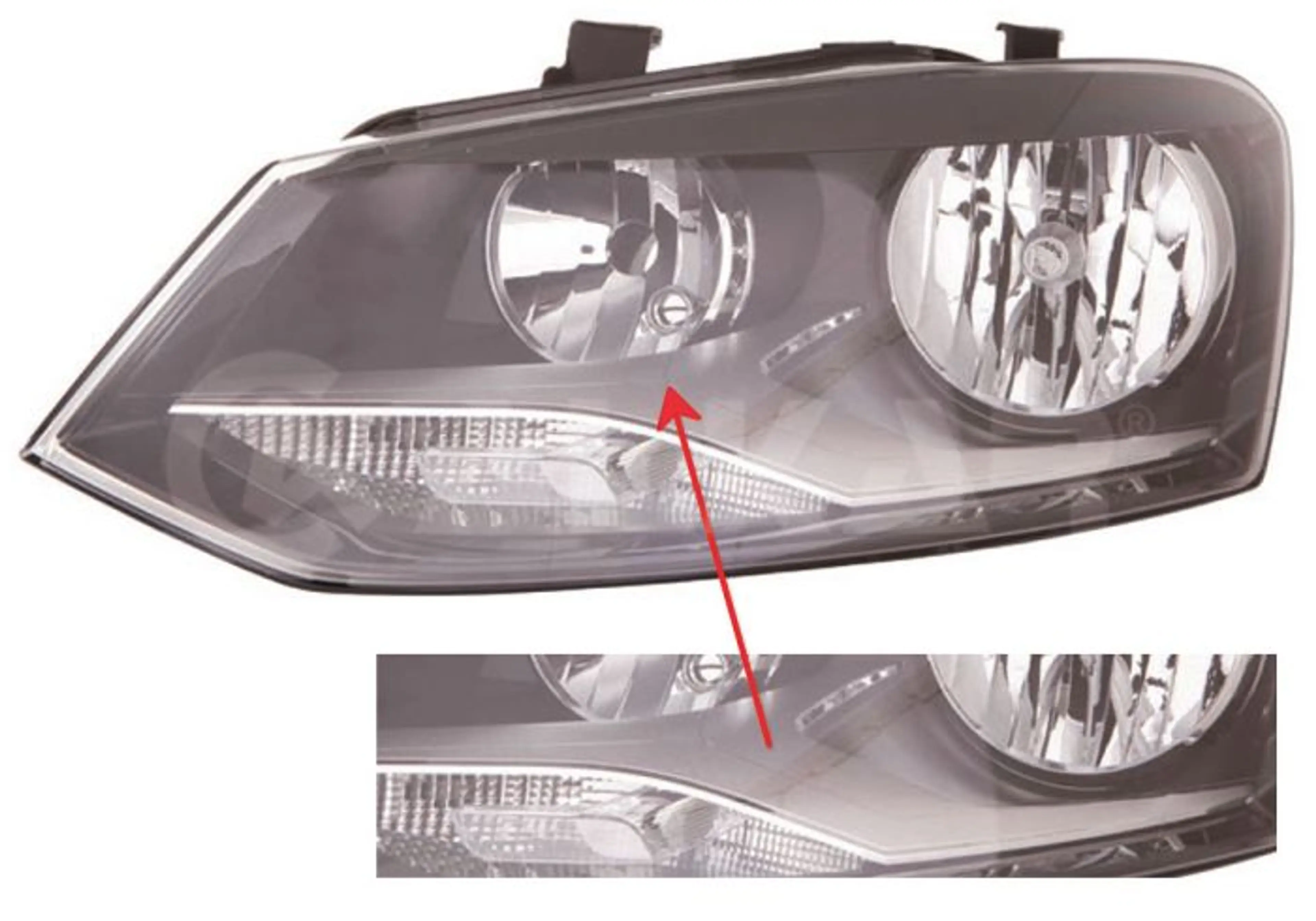WV PLO  20092014 HB HEAD LAMP LHD W