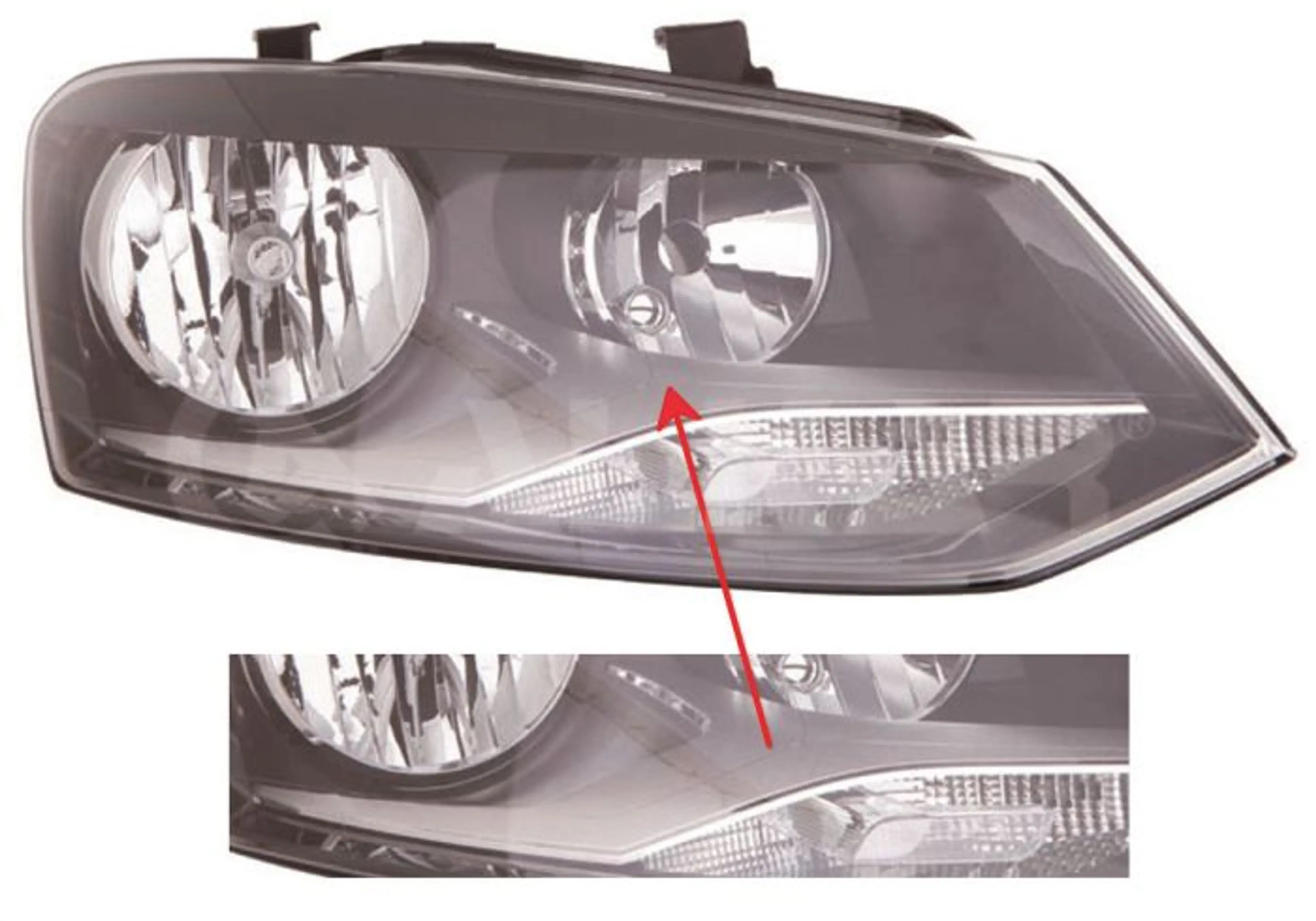 WV PLO  20092014 HB HEAD LAMP LHD W