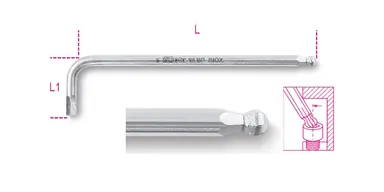 96BPINOX 2,5-LL MACHO CABEZA ESFÉRI