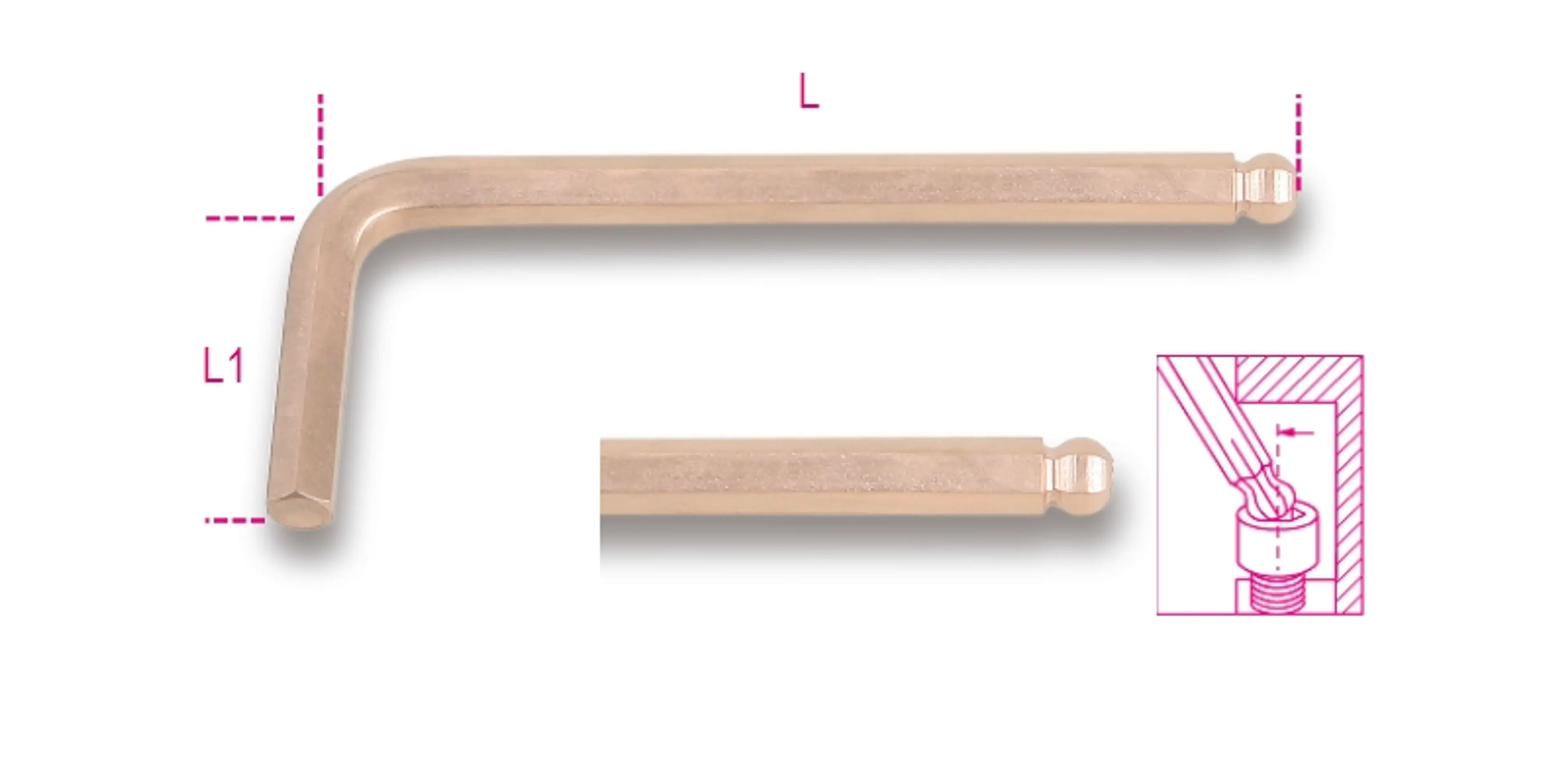 96BA/BP 3-LLAVES MACHO HEX ANTICHIS