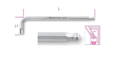 96BPINOX-AS 5/64-LLAVES CABEZA ESFÉ