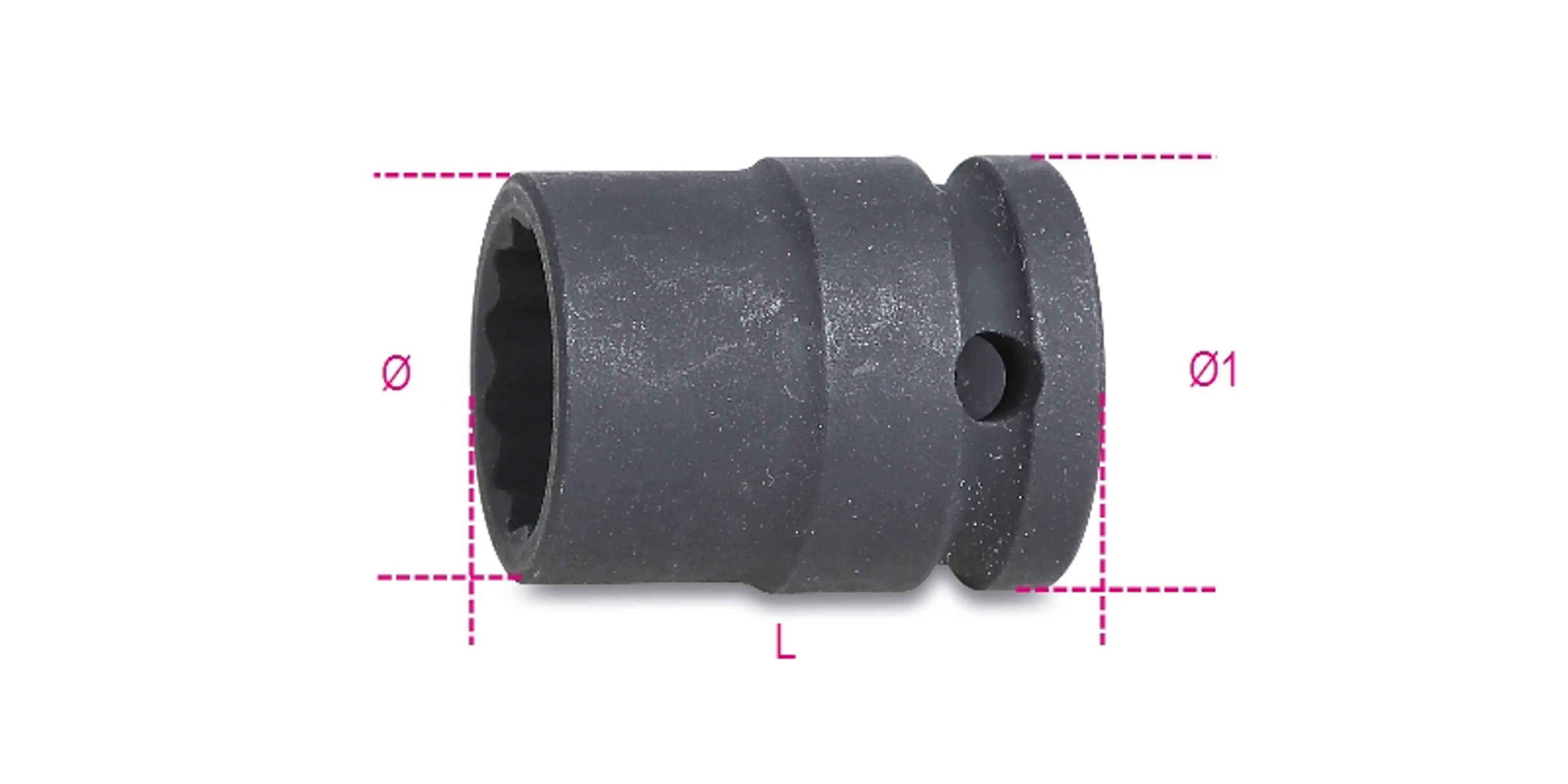 720B 19-LLAVES VASO DE IMPACTO POLI