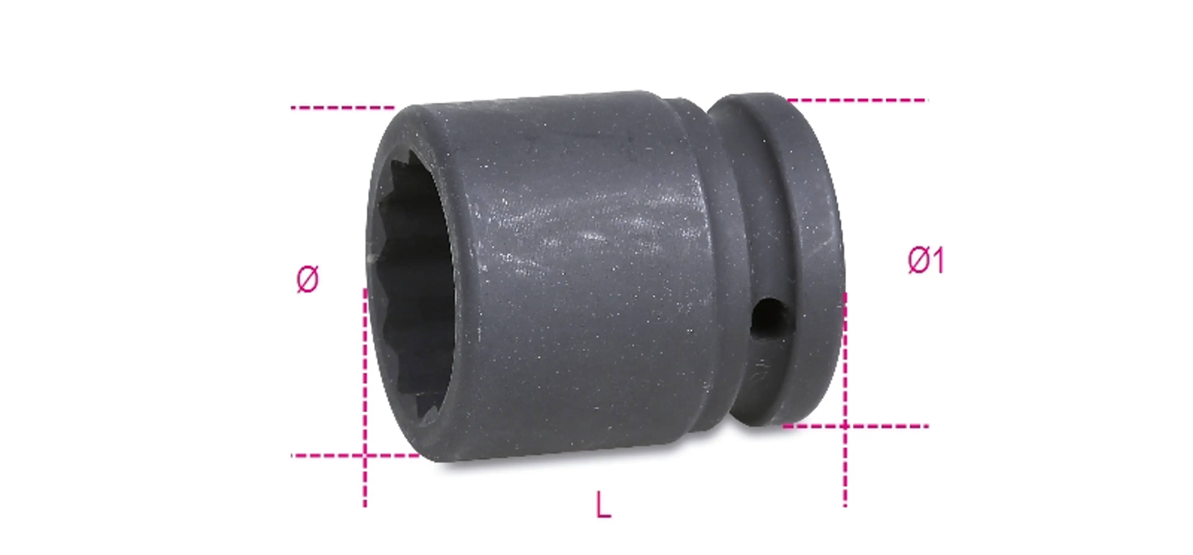 728B 24-LLAVES VASO DE IMPACTO POLI