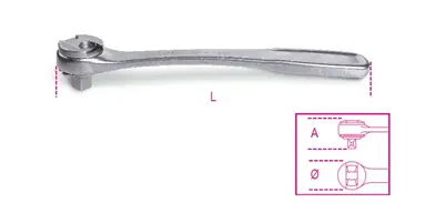 920/55 INOX-CARRACA REVERSIBLE 1/2"