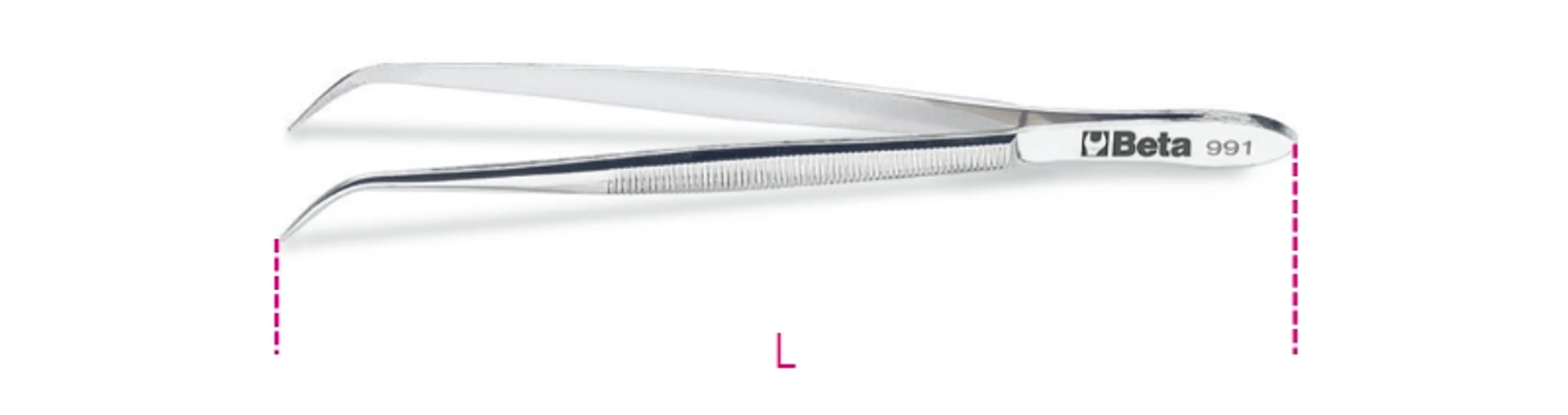 991 130-PINZAS PUNTA FINA CURVADA