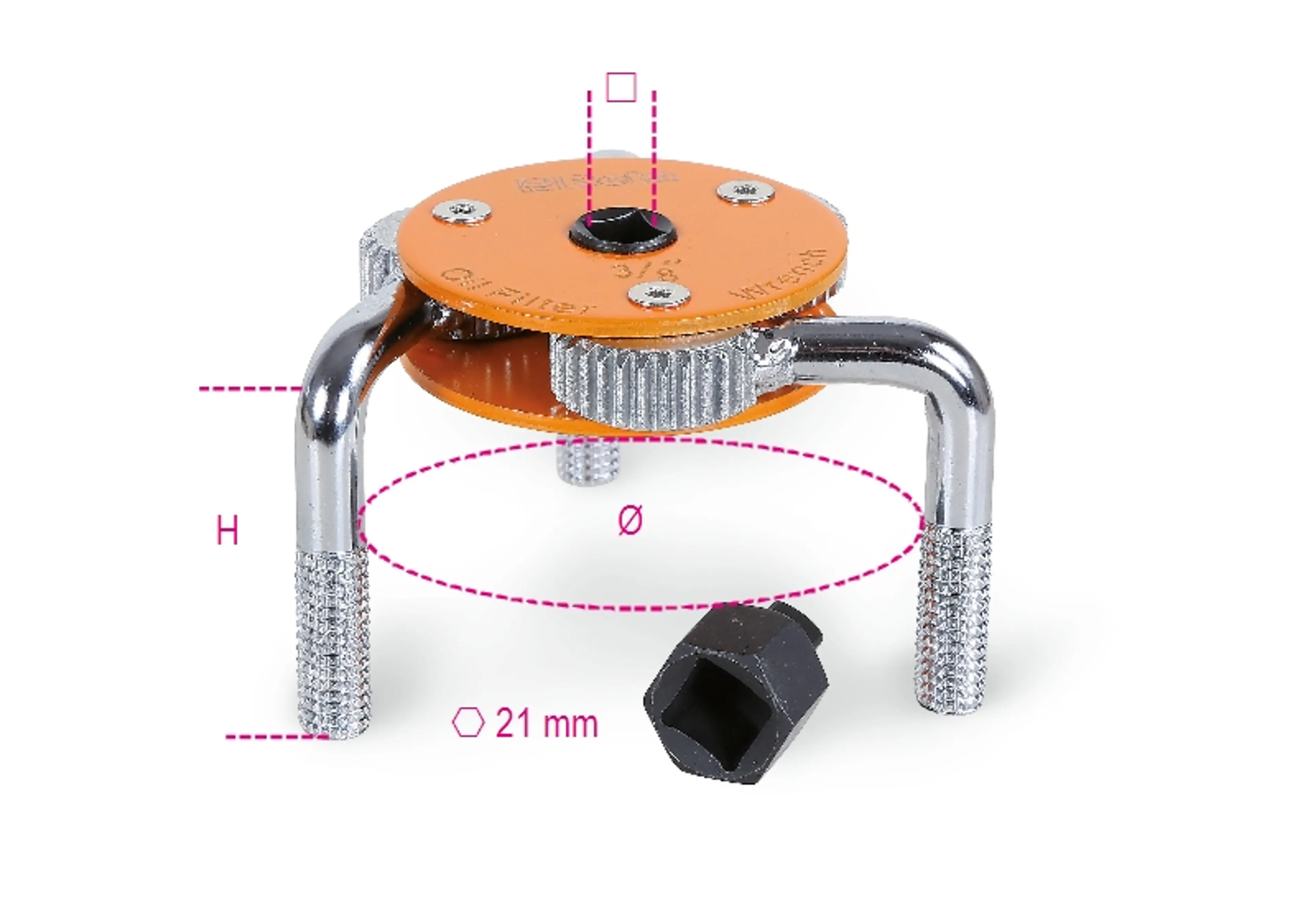 1493H-LLAVE AUTOAJUSTABLE DE TRES P