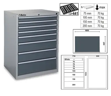 C35/8GM-CAJONERA FIJA CON 8 CAJONES