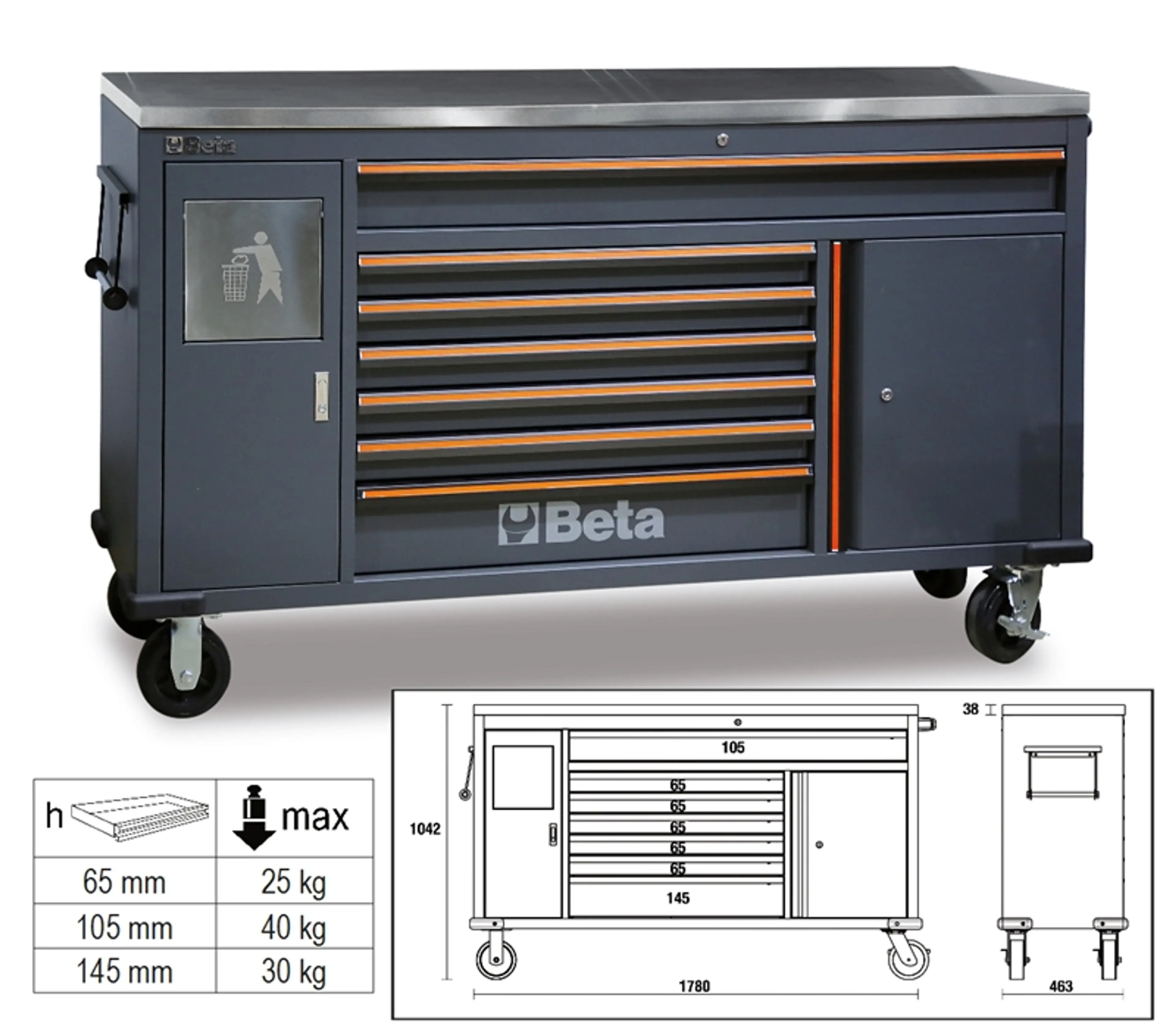 C45PRO MWS/X-CAJONERA MÓVIL 7 CAJON