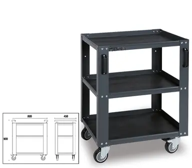 C45PRO T3-CARRO CON 3 ESTANTES