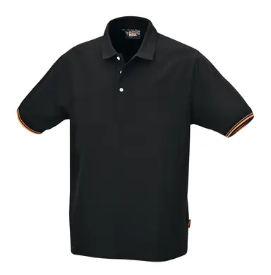 7547N XXL-POLO DE 3 BOTONES NEGRO