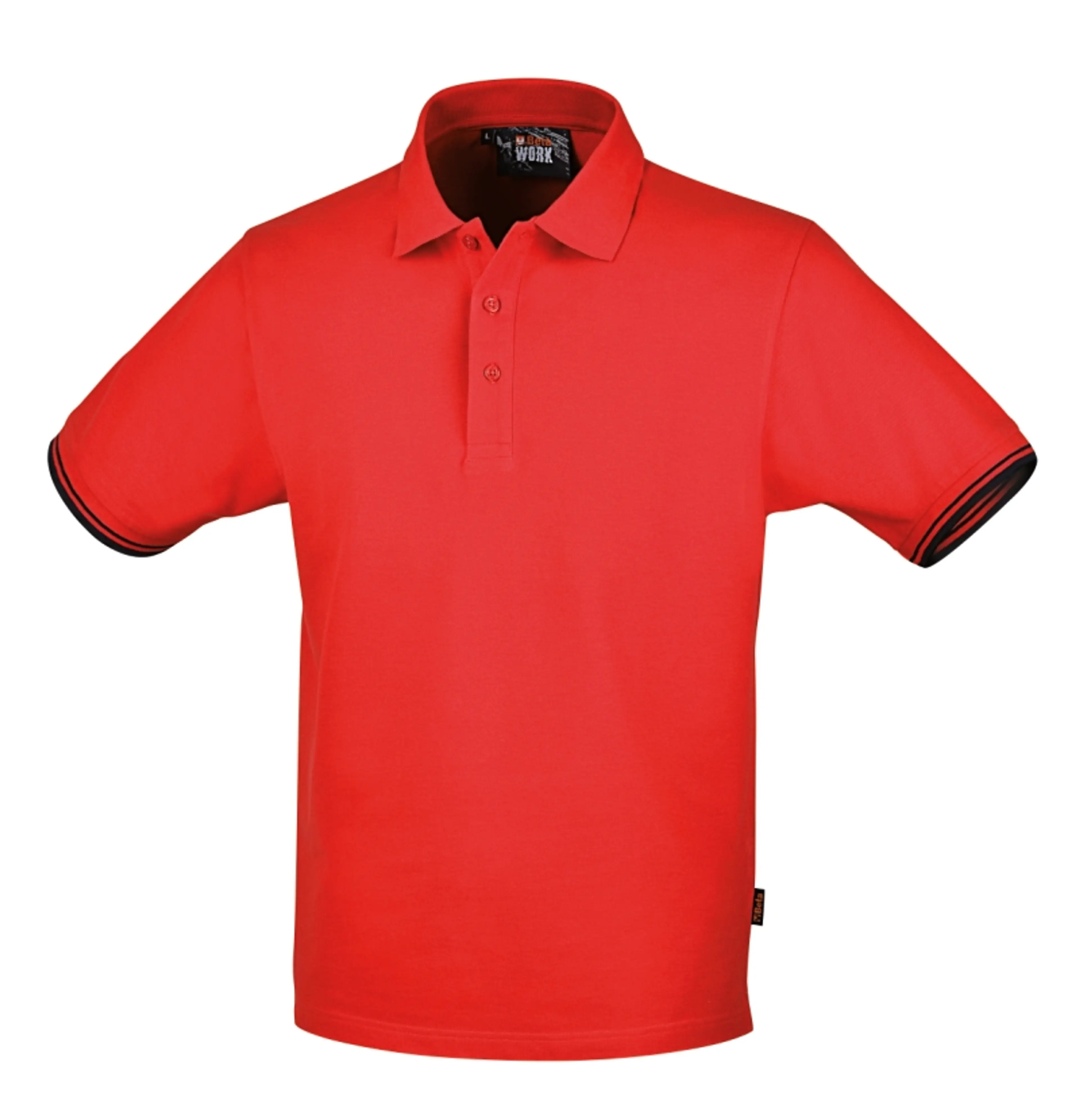 7547R L-POLO DE MANGA CORTA, ROJO