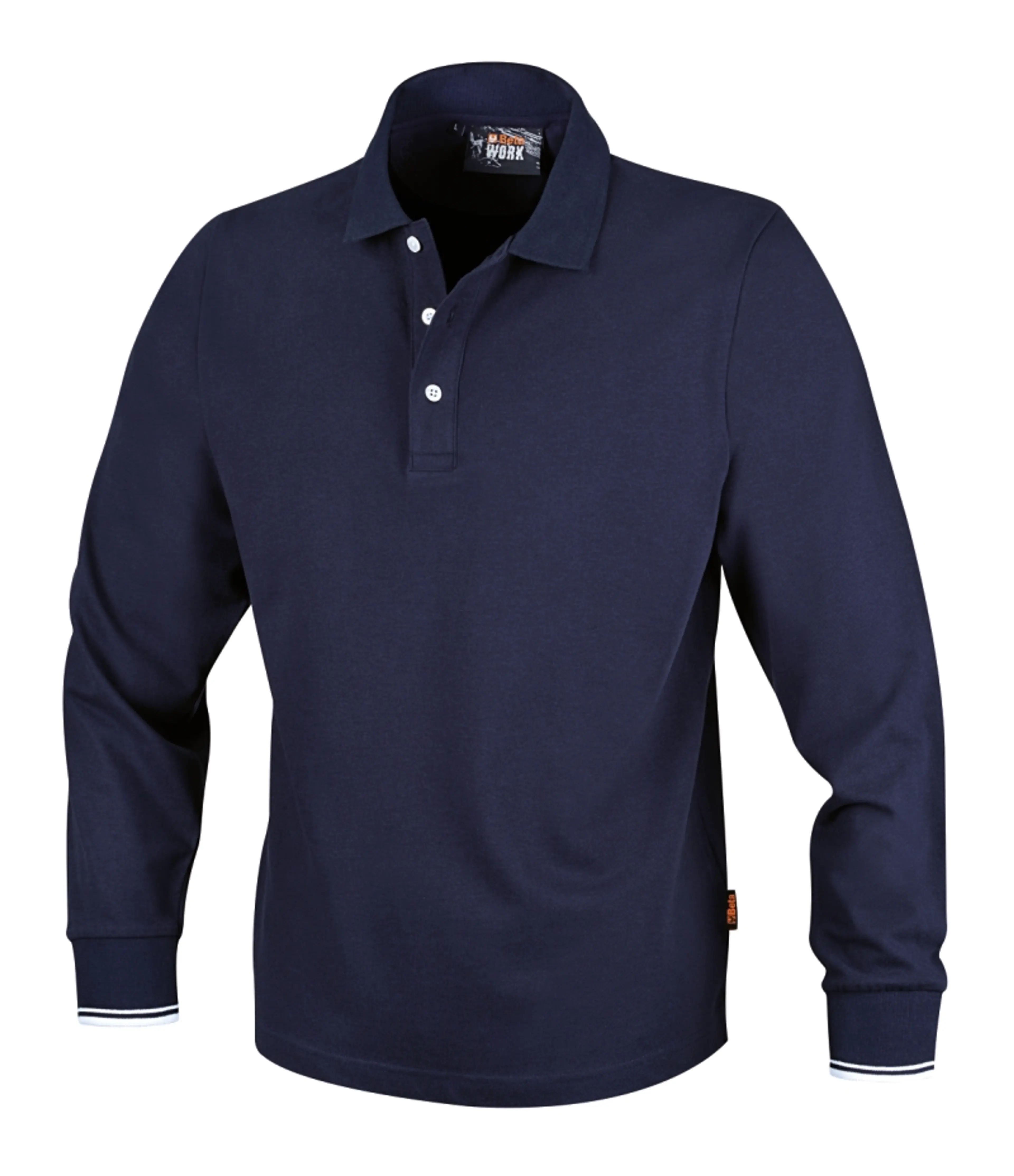 7557BL XXL-POLO MANGA LARGA, AZUL M