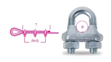 8016-K 22-SUJETACABLES DE ACERO ZIN