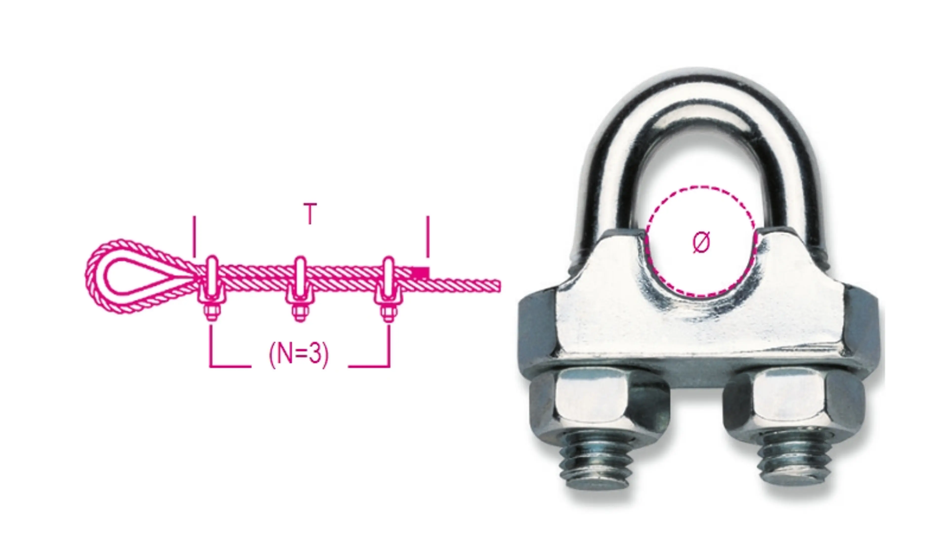 8016FR-4K 6-SUJETACABLES DE ACERO 4