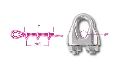8216-2K 6-SUJETACABLES DE GRAPA 2PZ