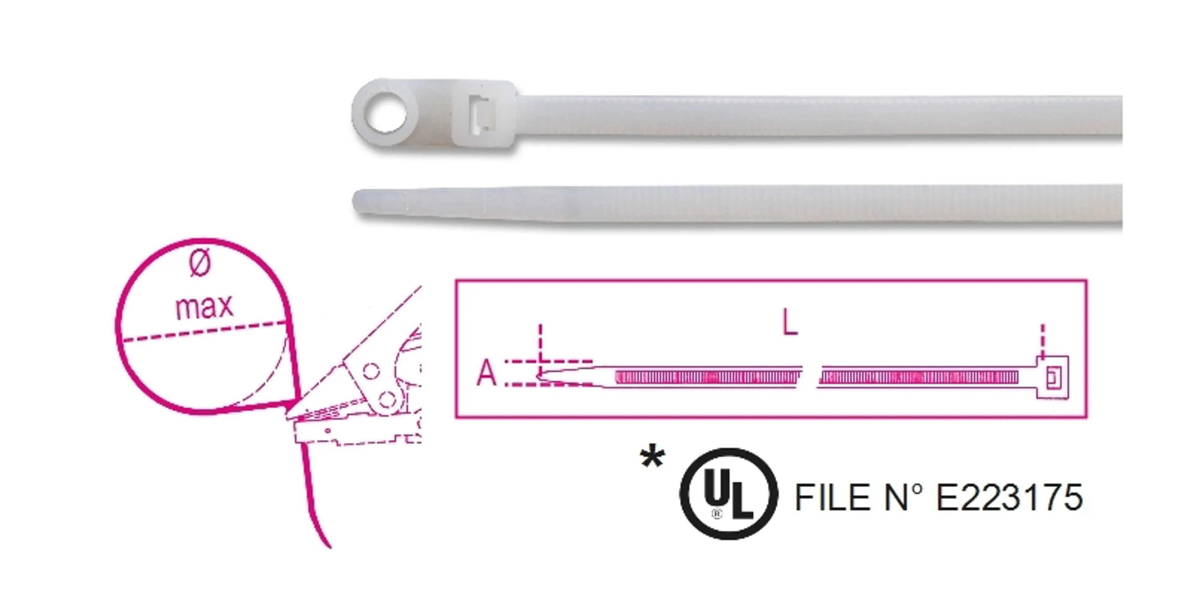 BMBH3076-ABRAZADERAS DE NYLON CON O