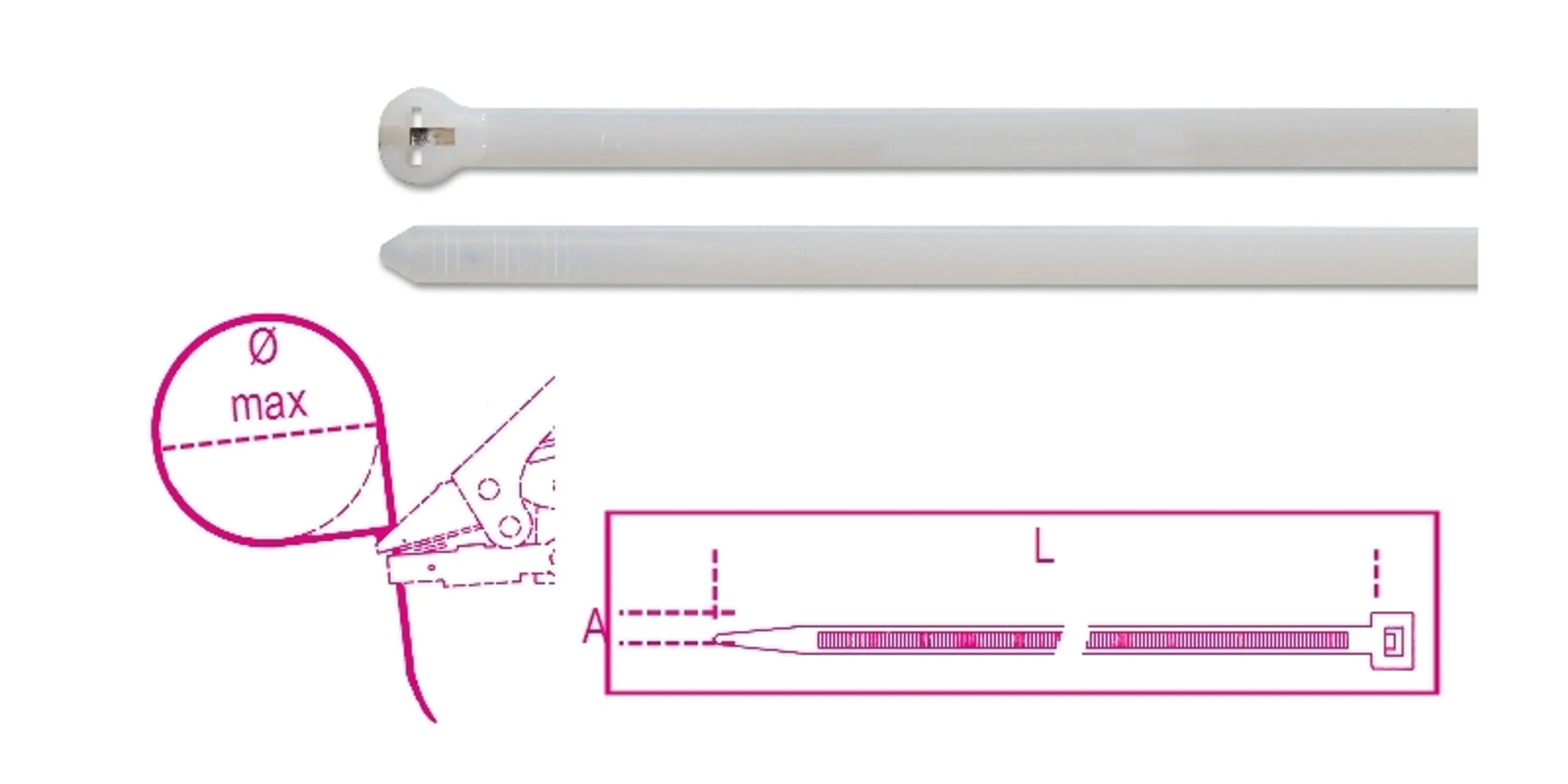 BMBL1025-ABRAZADERAS NYLON DIENTE A