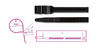 BMN2690-ABRAZADERAS NYLON, NEGRO RE