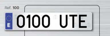 MATRICULA CHAPA LARGA EUR. 520X110