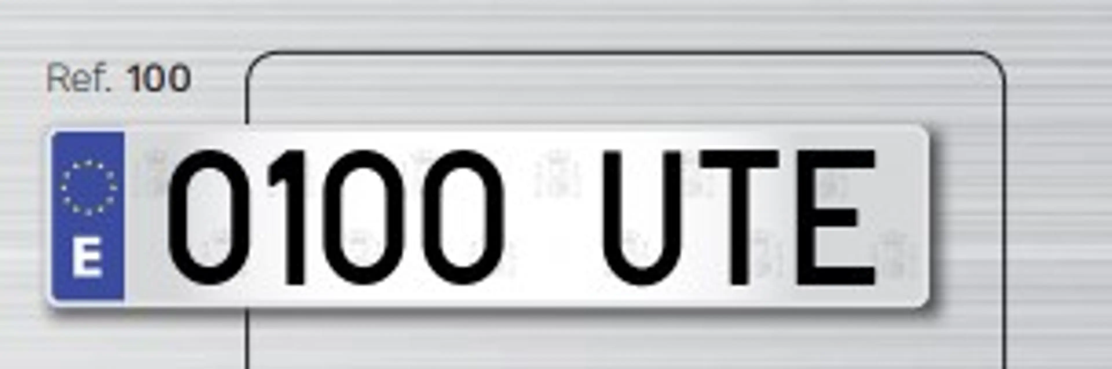 MATRICULA CHAPA LARGA EUR. 520X110
