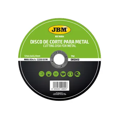 DISCO DE CORTE T42 PARA METAL 125X2