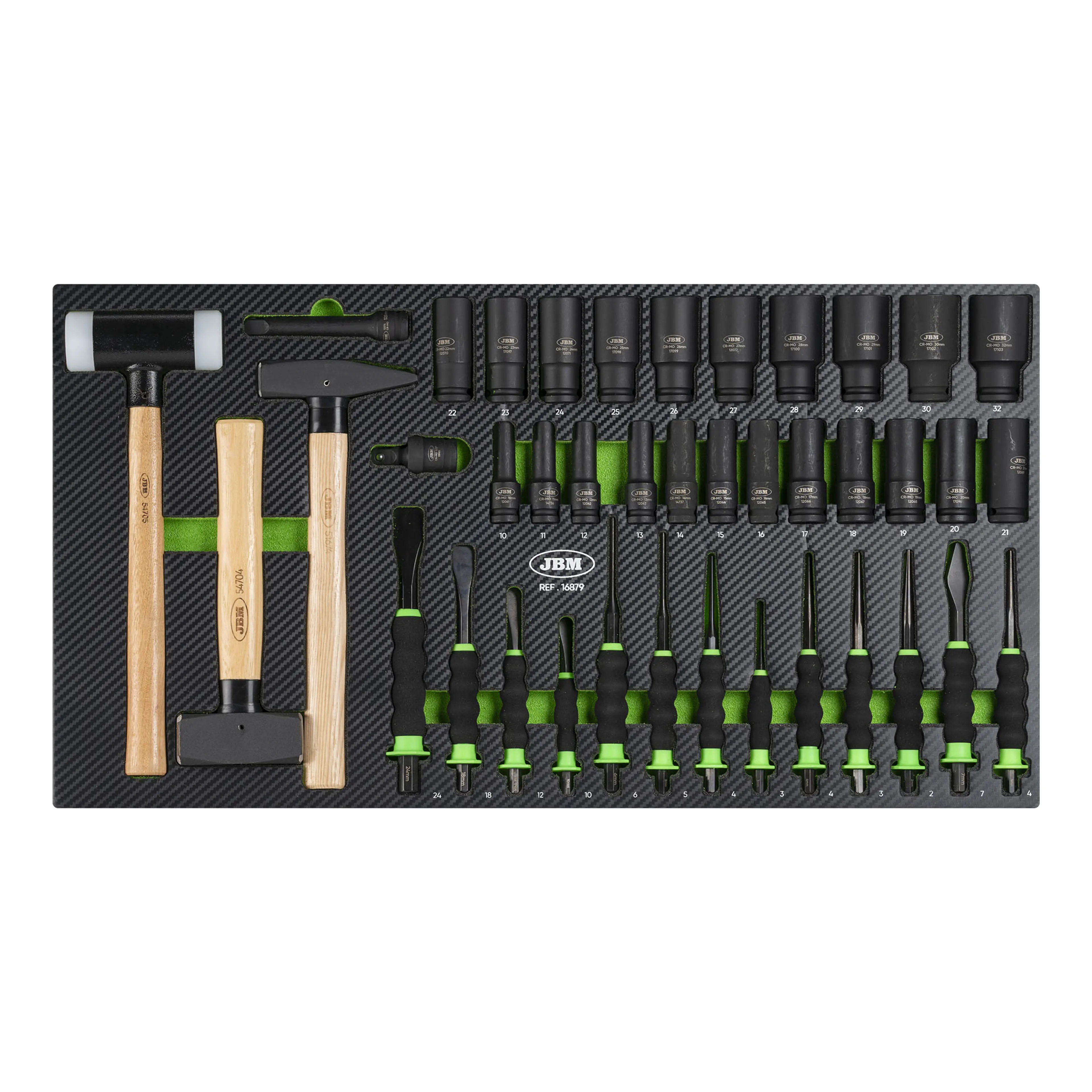 MÓDULO EVA DE MARTILLOS, CINCELES Y