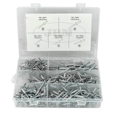 ESTUCHE DE REMACHES 300PIEZAS