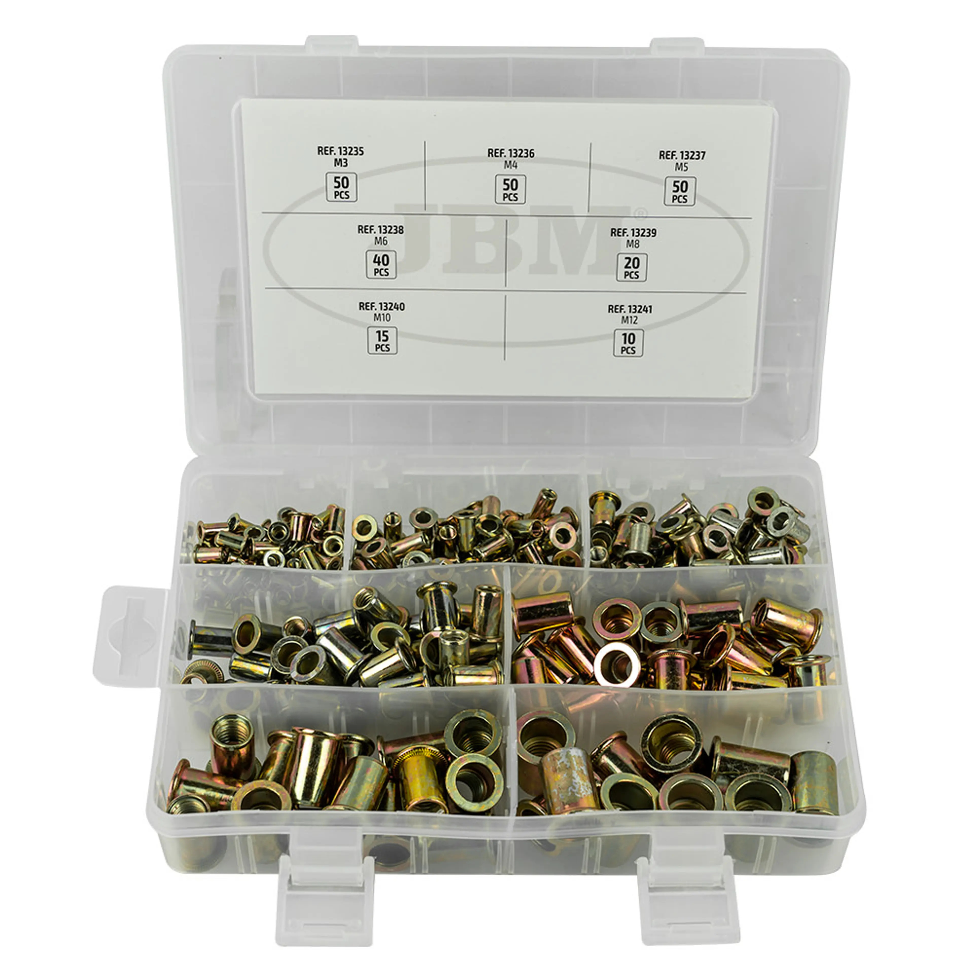 ESTUCHE REMACHES TUERCAS 235 PIEZAS