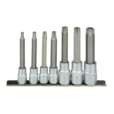 JUEGO DE 7 PUNTAS TORX DE 3/8" Y 1/