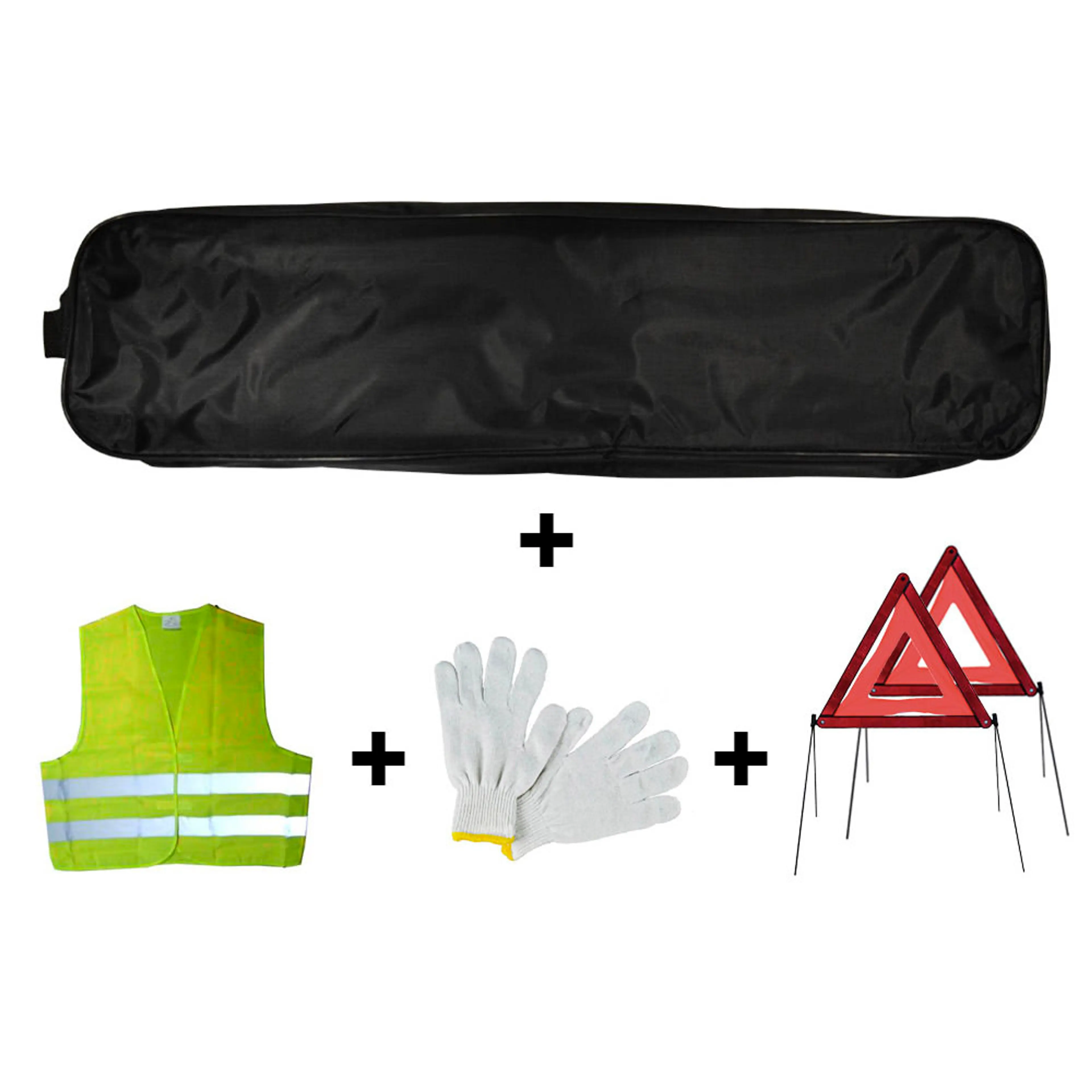 KIT EMERGENCIA BOLSA NEGRA RIBETE+2