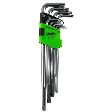 SET 9 LLAVES CODO TORX EXTRA LARGAS