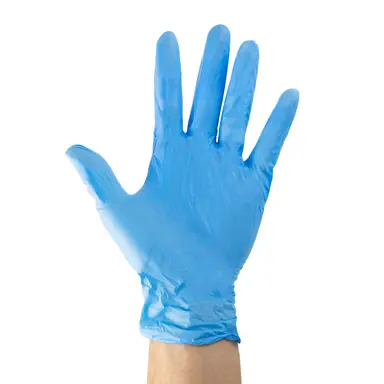 GUANTES AZULES DESECHABLES DE VINIL