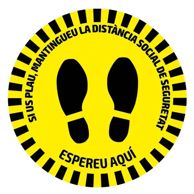 ETIQUETA ADHESIVA REDONDA DE SEÑALI