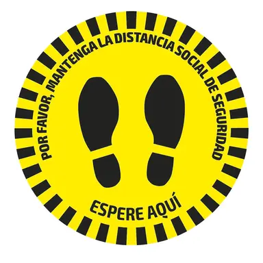 ETIQUETA ADHESIVA REDONDA DE SEÑALI