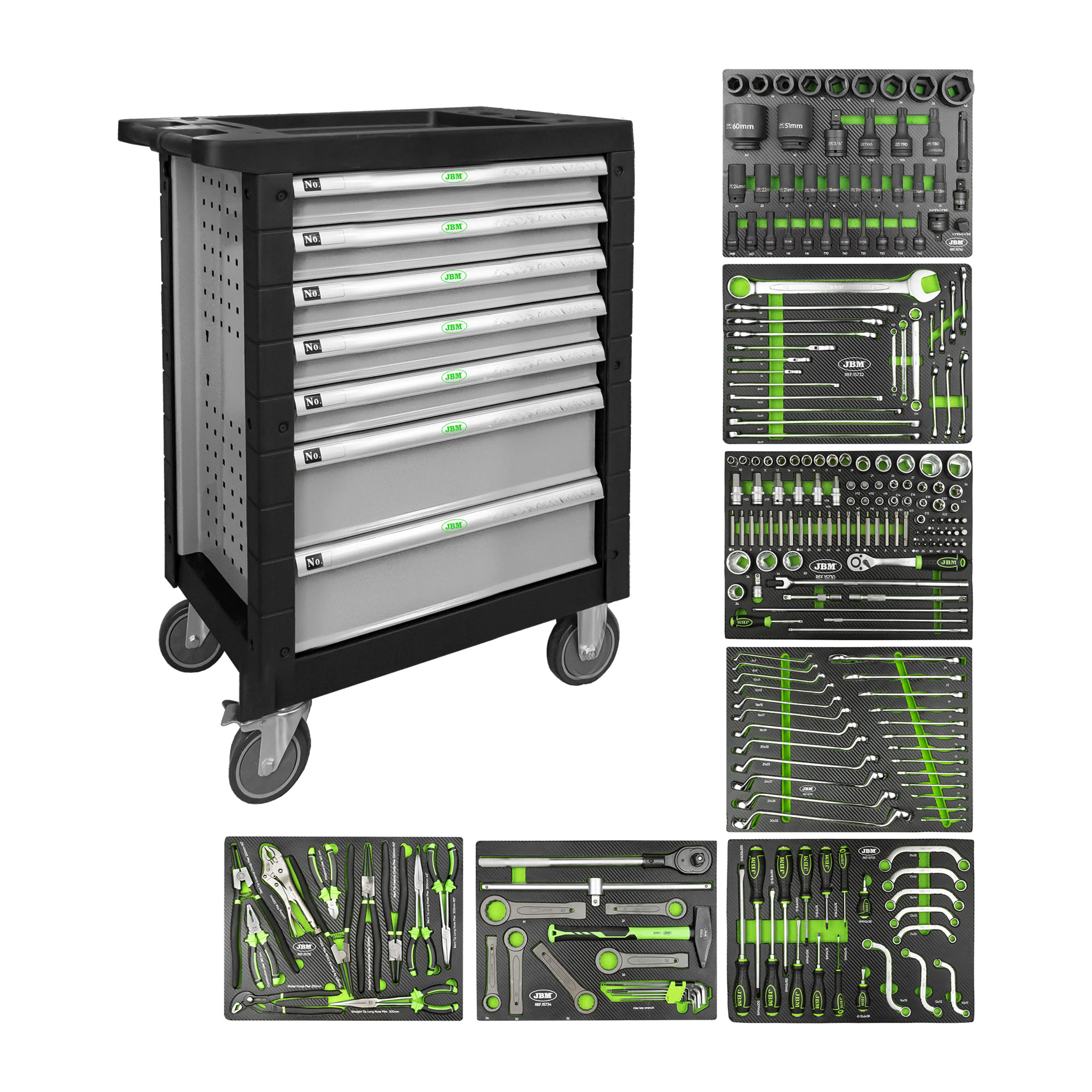 CARRO DE HERRAMIENTAS 7 CAJONES GRI