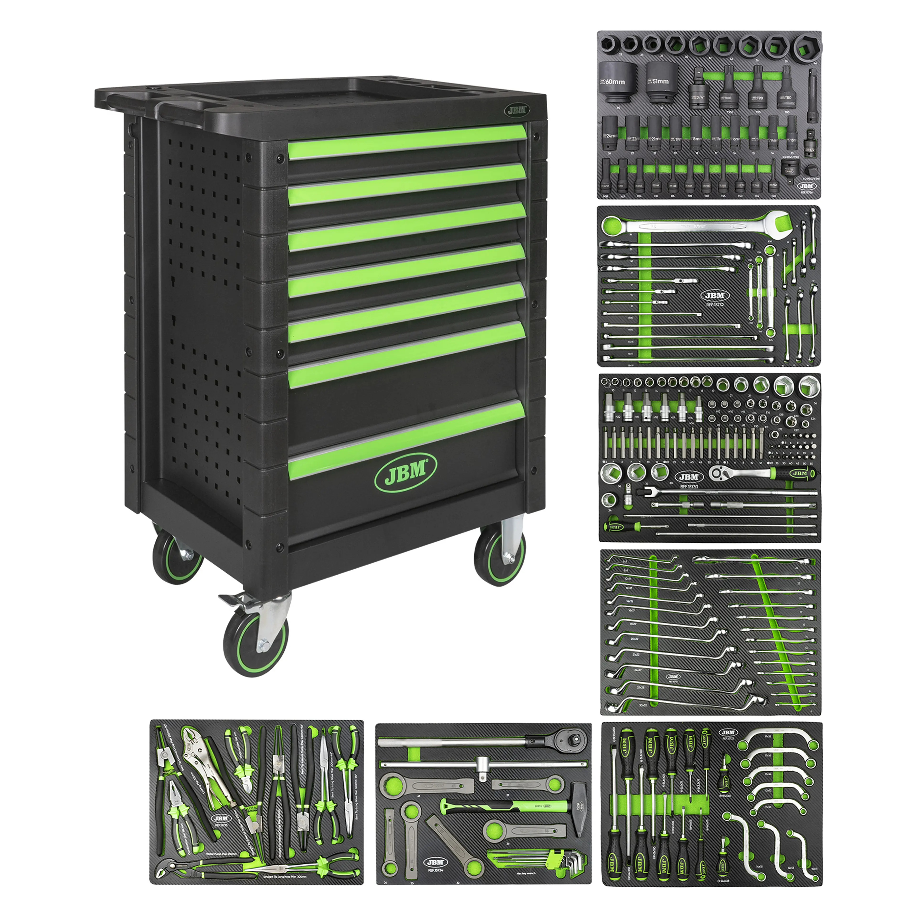 CARRO DE HERRAMIENTAS 7 CAJONES VER