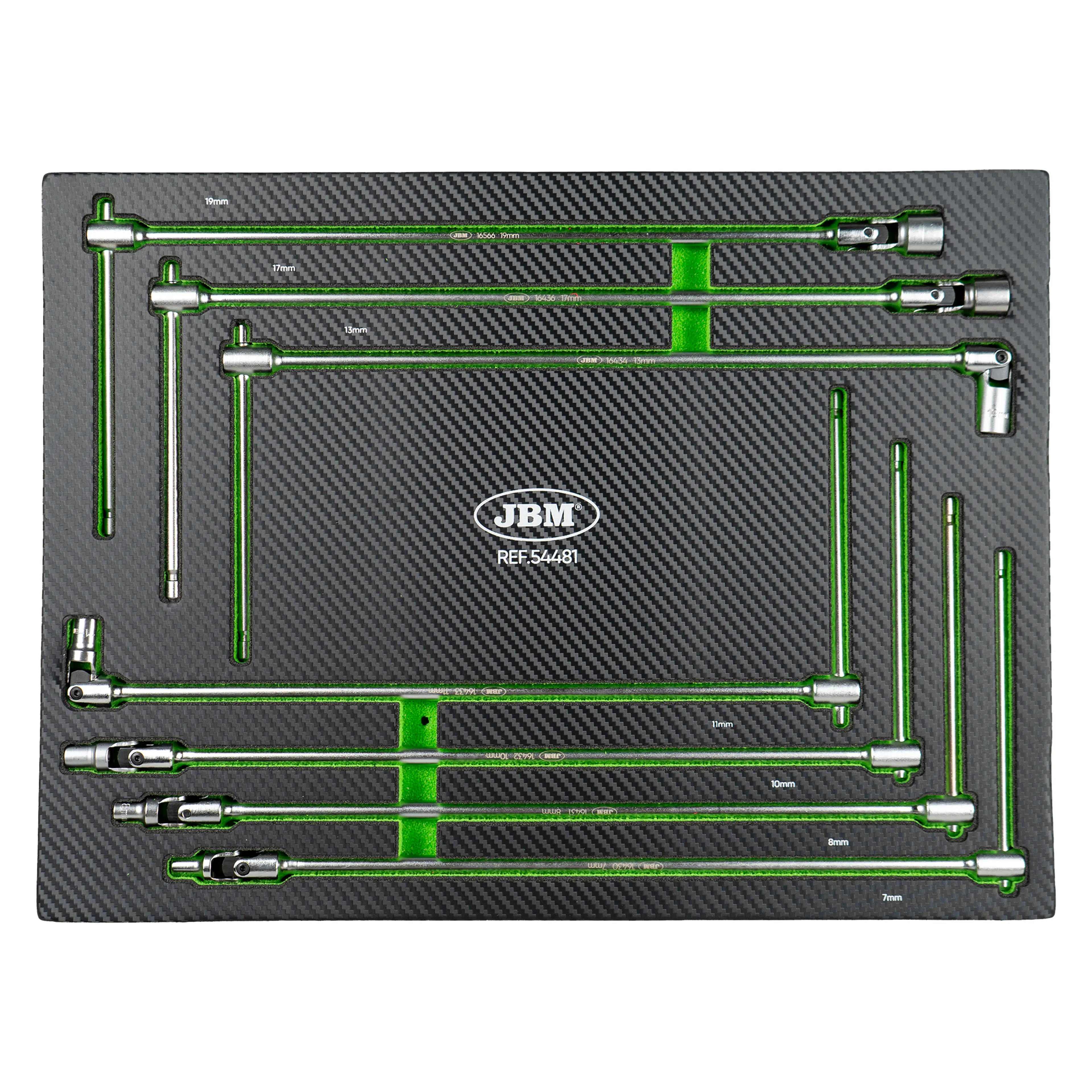 JUEGO DE 7 LLAVES DE VASO CON MANGO