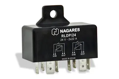 RELÉ INTERRUPTOR DOBLE 2X22A. 24V. 